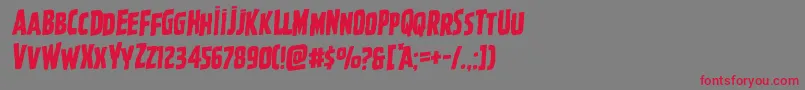 Ghoulishintentrotal Font – Red Fonts on Gray Background