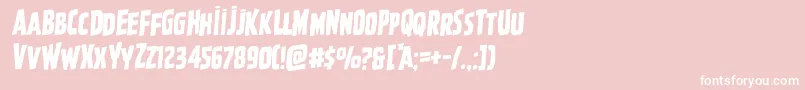 Ghoulishintentrotal Font – White Fonts on Pink Background