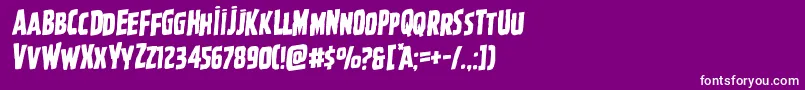 Ghoulishintentrotal Font – White Fonts on Purple Background