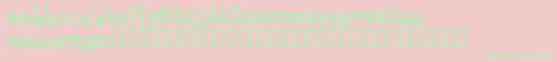 Floozy ffy Font – Green Fonts on Pink Background