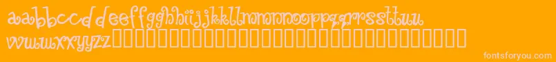 Floozy ffy Font – Pink Fonts on Orange Background