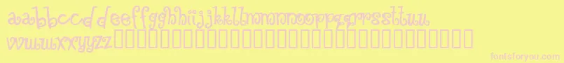 Floozy ffy Font – Pink Fonts on Yellow Background