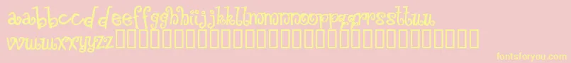 Floozy ffy Font – Yellow Fonts on Pink Background