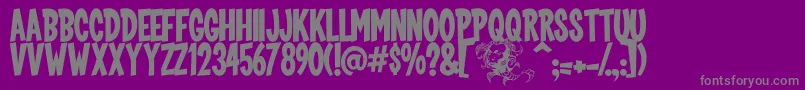 fuente Screebie – Fuentes Grises Sobre Fondo Morado