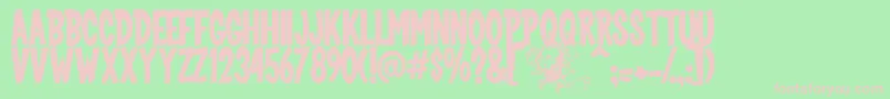 Screebie Font – Pink Fonts on Green Background