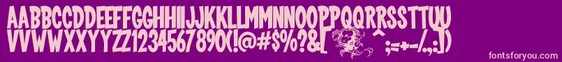 Screebie Font – Pink Fonts on Purple Background