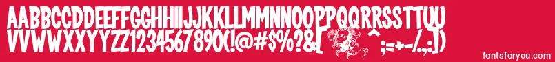 Screebie Font – White Fonts on Red Background