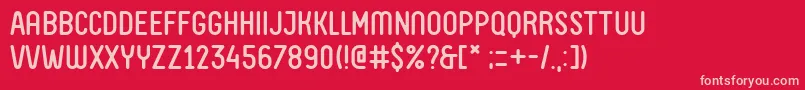 FvAlmelo Font – Pink Fonts on Red Background