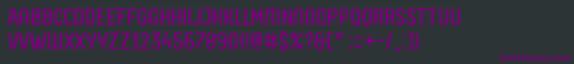 フォントFvAlmelo – 黒い背景に紫のフォント