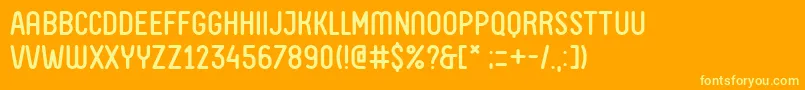 FvAlmelo Font – Yellow Fonts on Orange Background