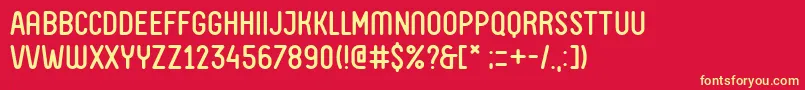 FvAlmelo Font – Yellow Fonts on Red Background