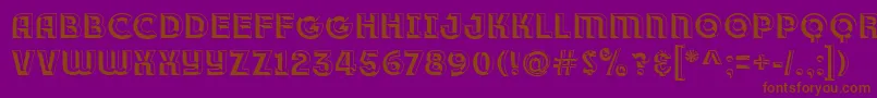 Race1BranntPlusChiseledNcv Font – Brown Fonts on Purple Background