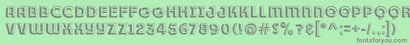 Race1BranntPlusChiseledNcv-Schriftart – Graue Schriften auf grünem Hintergrund