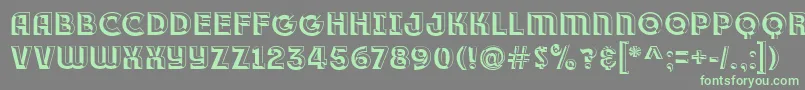 Race1BranntPlusChiseledNcv Font – Green Fonts on Gray Background