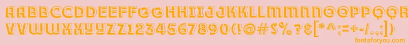 Race1BranntPlusChiseledNcv Font – Orange Fonts on Pink Background