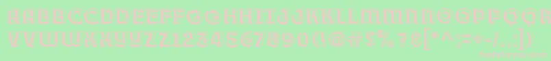 Race1BranntPlusChiseledNcv-Schriftart – Rosa Schriften auf grünem Hintergrund