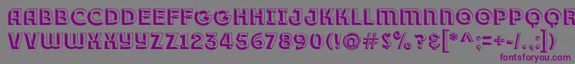 Race1BranntPlusChiseledNcv-Schriftart – Violette Schriften auf grauem Hintergrund
