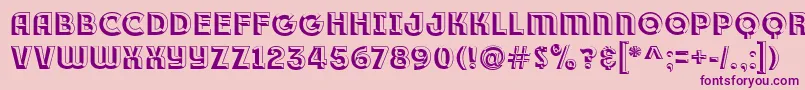 Race1BranntPlusChiseledNcv Font – Purple Fonts on Pink Background