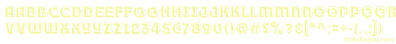 Race1BranntPlusChiseledNcv Font – Yellow Fonts on White Background