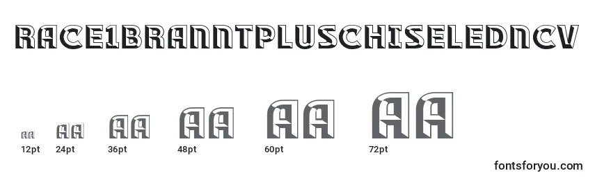 Race1BranntPlusChiseledNcv Font Sizes