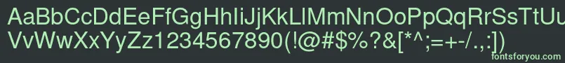 フォントNimbussanlReg – 黒い背景に緑の文字