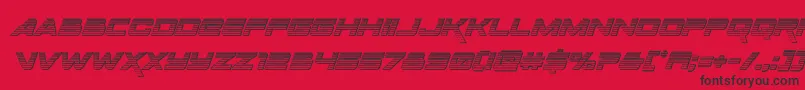 fuente Spacerangerchromeital – Fuentes Negras Sobre Fondo Rojo