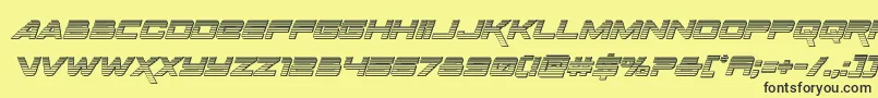 Spacerangerchromeital Font – Black Fonts on Yellow Background