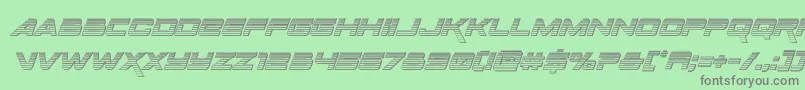 Spacerangerchromeital Font – Gray Fonts on Green Background