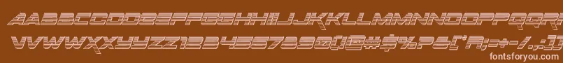 Spacerangerchromeital Font – Pink Fonts on Brown Background