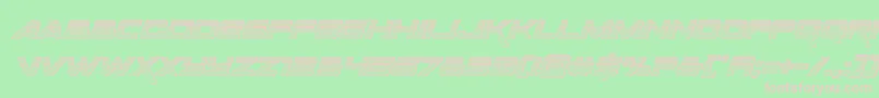 Spacerangerchromeital-fontti – vaaleanpunaiset fontit vihreällä taustalla