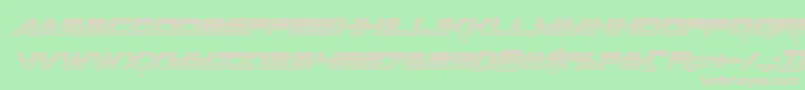 Spacerangerchromeital Font – Pink Fonts on Green Background