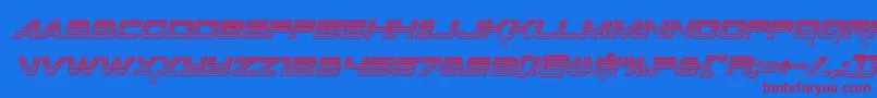 Spacerangerchromeital-fontti – punaiset fontit sinisellä taustalla