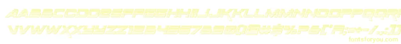 Spacerangerchromeital-Schriftart – Gelbe Schriften