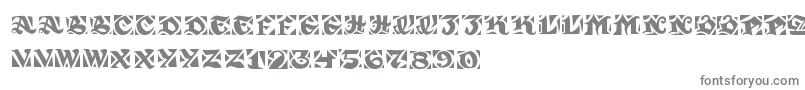 SirGuppy-fontti – harmaat kirjasimet valkoisella taustalla