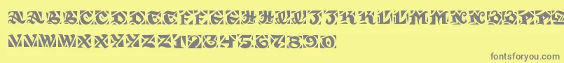 Шрифт SirGuppy – серые шрифты на жёлтом фоне