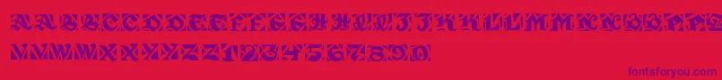 fuente SirGuppy – Fuentes Moradas Sobre Fondo Rojo