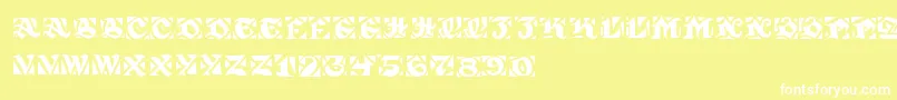 SirGuppy Font – White Fonts on Yellow Background