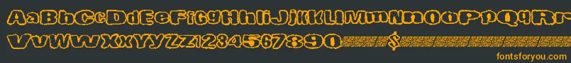 Littlespooky Font – Orange Fonts on Black Background