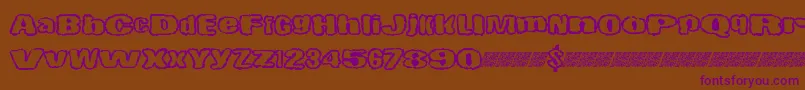 Littlespooky Font – Purple Fonts on Brown Background