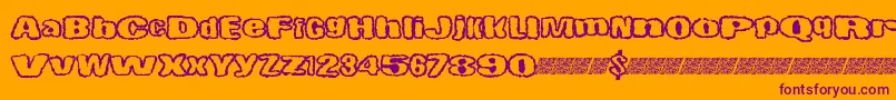 Littlespooky Font – Purple Fonts on Orange Background