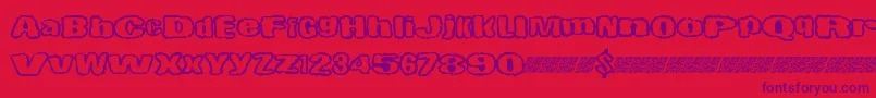 Littlespooky Font – Purple Fonts on Red Background