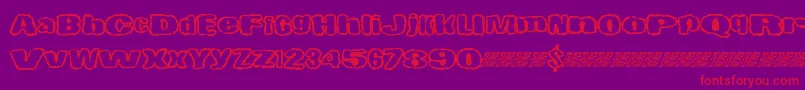 Littlespooky Font – Red Fonts on Purple Background