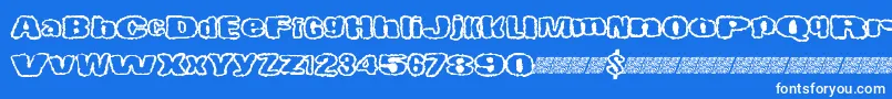 Littlespooky Font – White Fonts on Blue Background