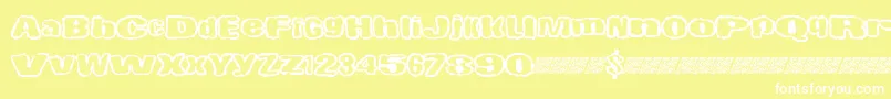 Littlespooky Font – White Fonts on Yellow Background