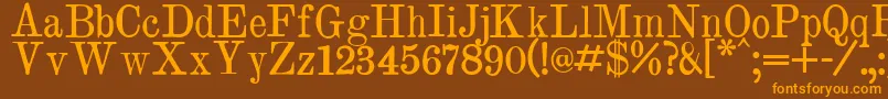 Brokgauzefron Font – Orange Fonts on Brown Background