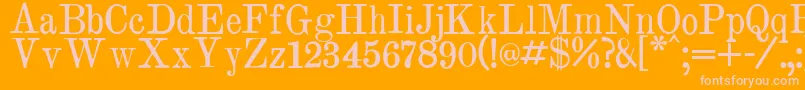 Brokgauzefron Font – Pink Fonts on Orange Background