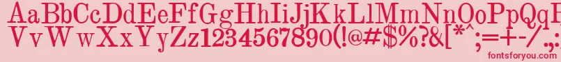 Brokgauzefron Font – Red Fonts on Pink Background