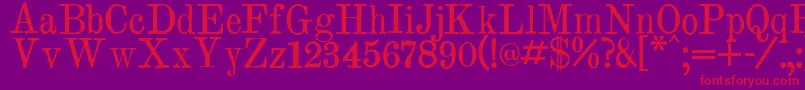 Brokgauzefron Font – Red Fonts on Purple Background