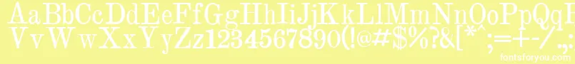 Brokgauzefron Font – White Fonts on Yellow Background