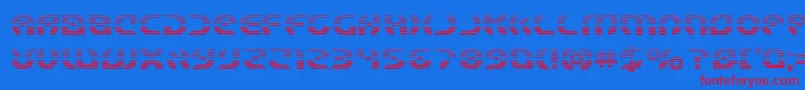 Starfighterboldgrad Font – Red Fonts on Blue Background